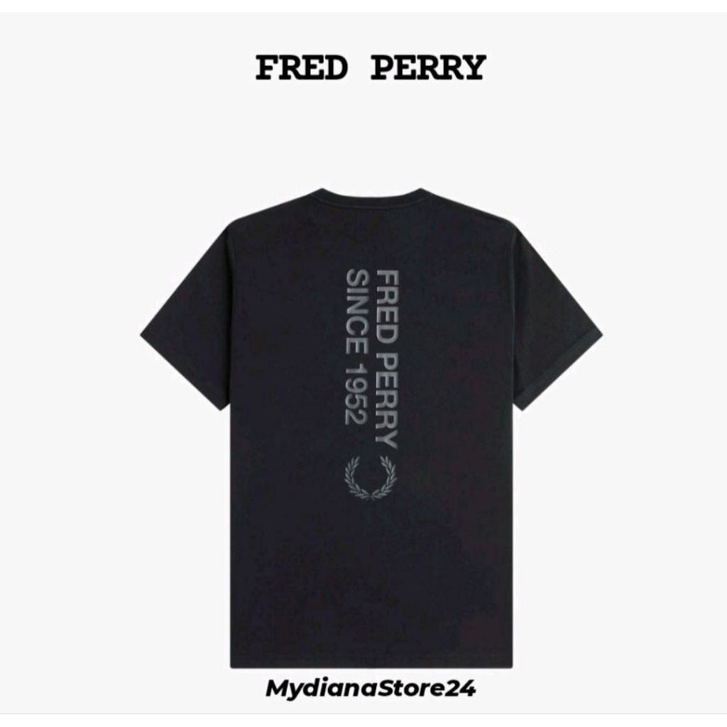 FRED PERRY - FRED PERRY  BOLD BRANDING T-SHIRT - BLACK