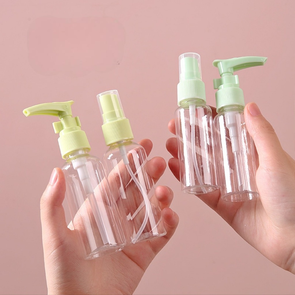 FY Travel Pack Tempat Refil Set Sabun Cair Botol 6 in 1 Tempat Skincare Wadah Isi Ulang Travel Anti 