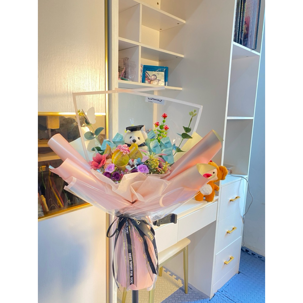 BOUQUET WISUDA|PINK |READY|KHUSUS BATAM|