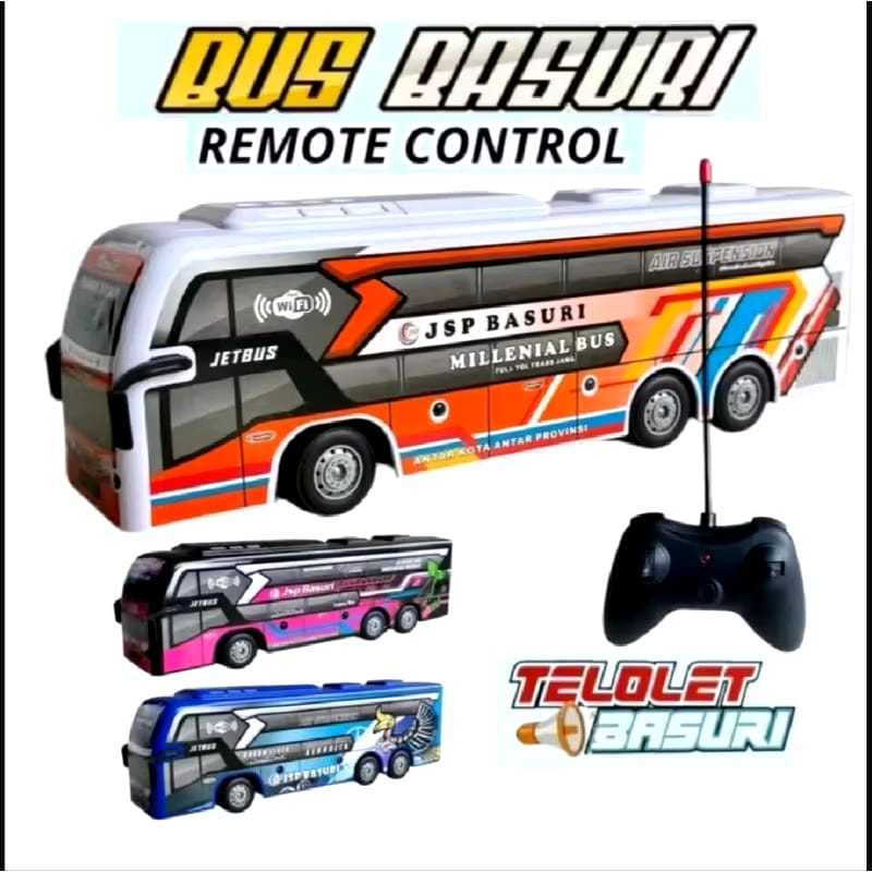 MAINAN ANAK BUS BASURI TELOLET REMOTE CONTROL
