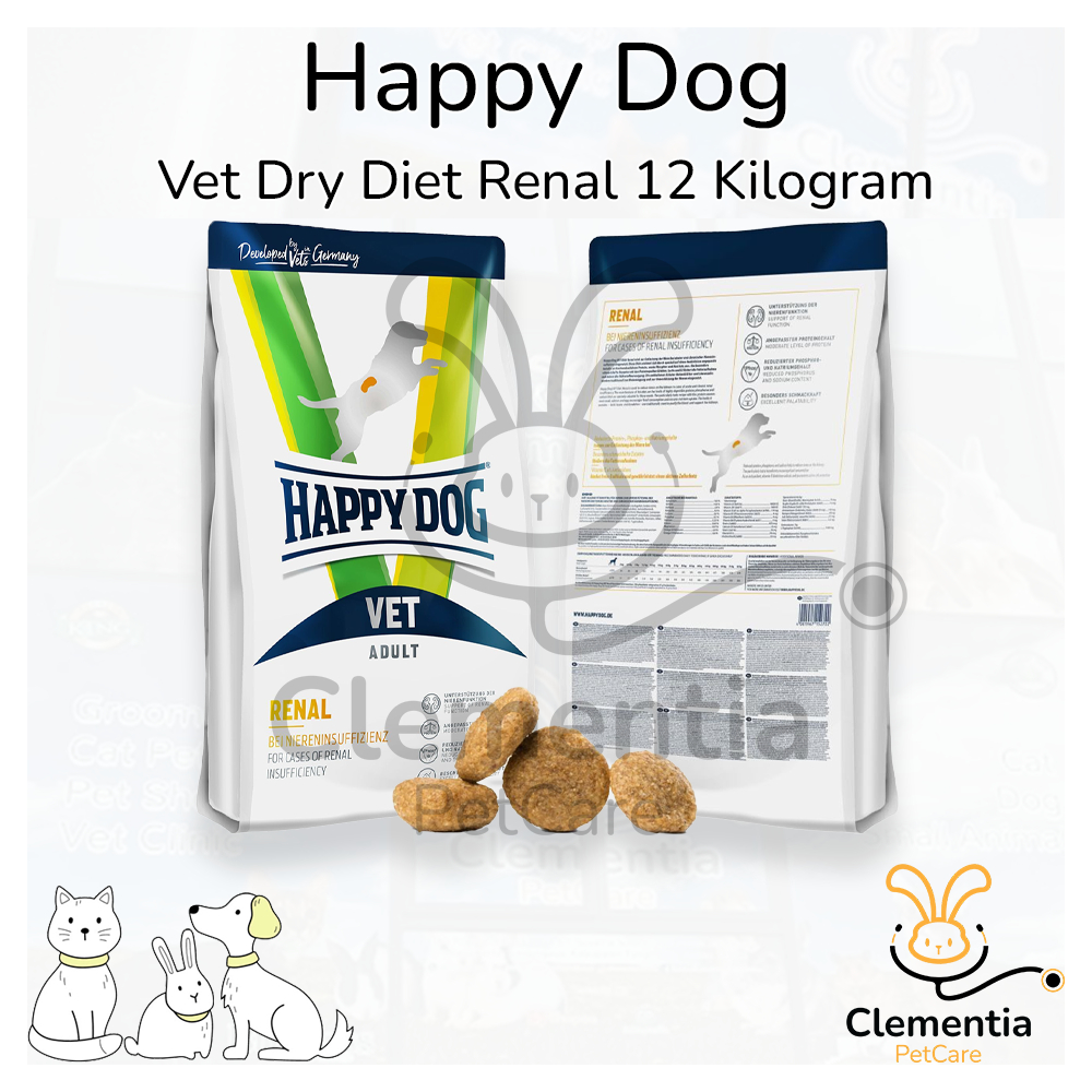 Makanan Anjing Happy Dog Vet Renal Dry Food 12kg | Happydog Vet Renal 12 kg Untuk Ginjal Anjing