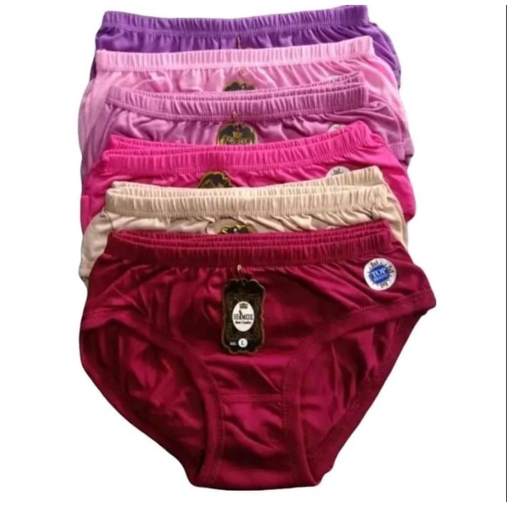 1lusin CD ukuran JUMBO 5L/Celana Dalam Wanita SEMOX/CD Wanita Jumbo/CD Wanita Katun/Celana Dalam Kat