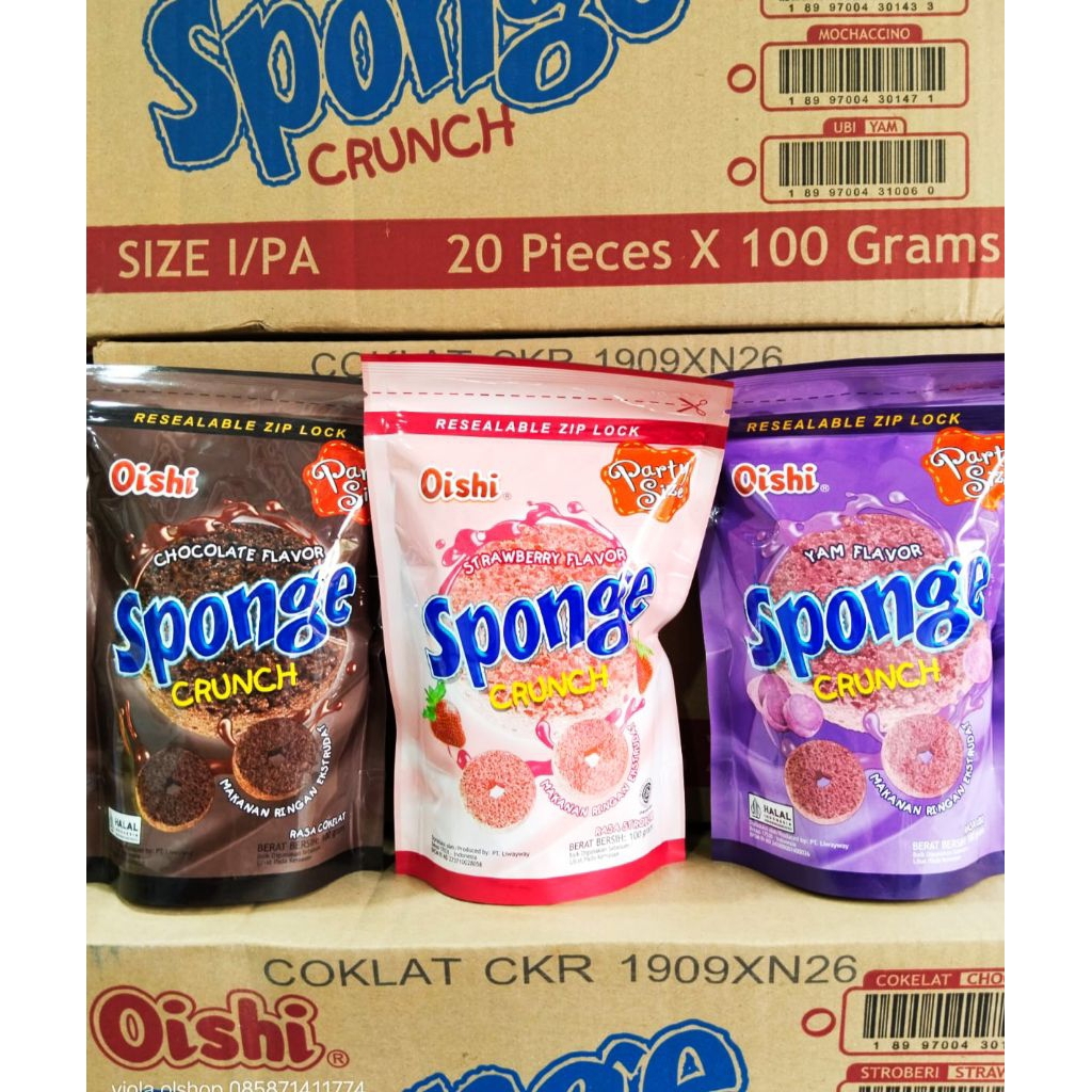 Oishi Sponge crunch snack 100 gr