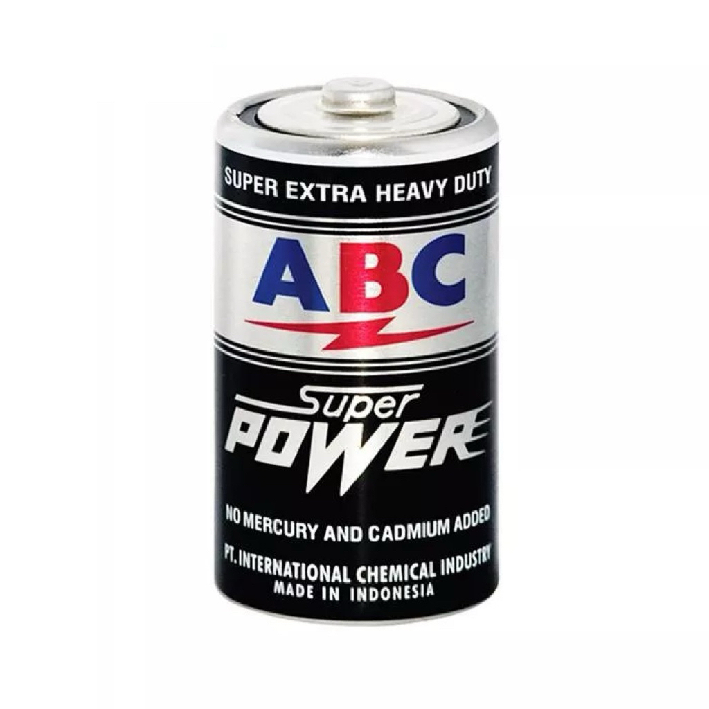 BATERAI ABC SUPER POWER R-20 BESAR HITAM 1.5V (1 PCS)