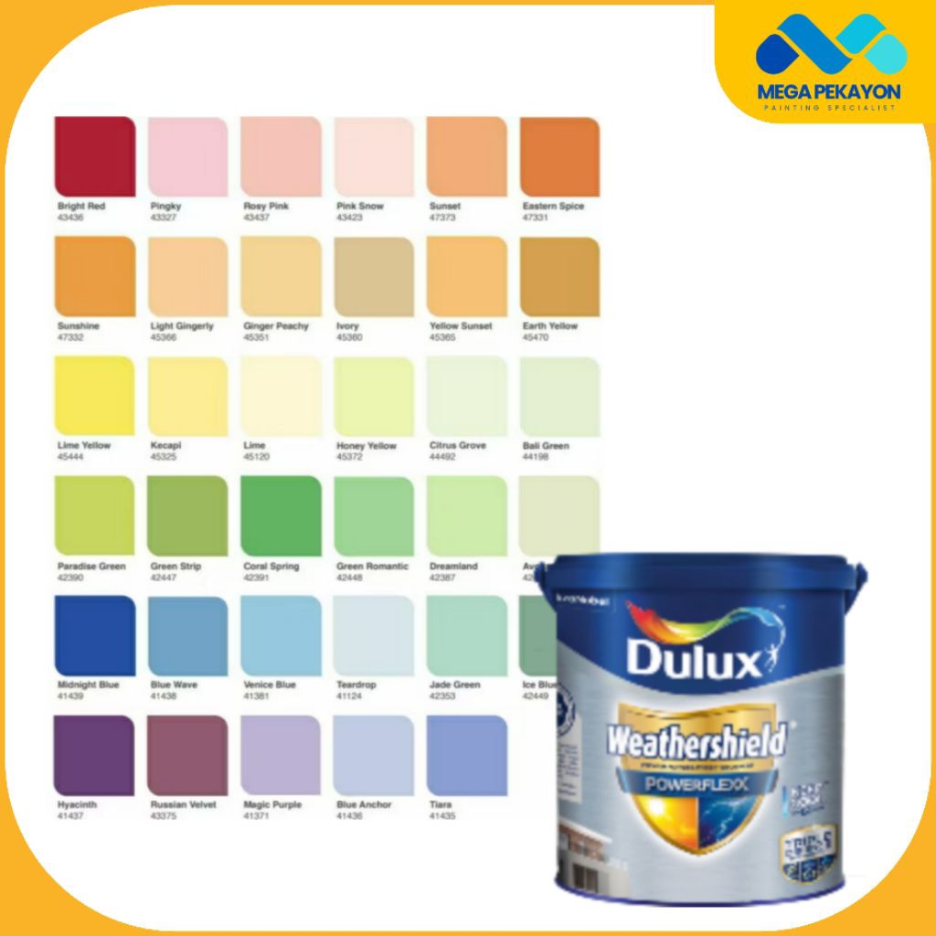 CAT DULUX WEATHERSHIELD POWERFLEXX 2,5 LITER | CAT TEMBOK EKSTERIOR | CAT Dulux | Cat Dinding Luar