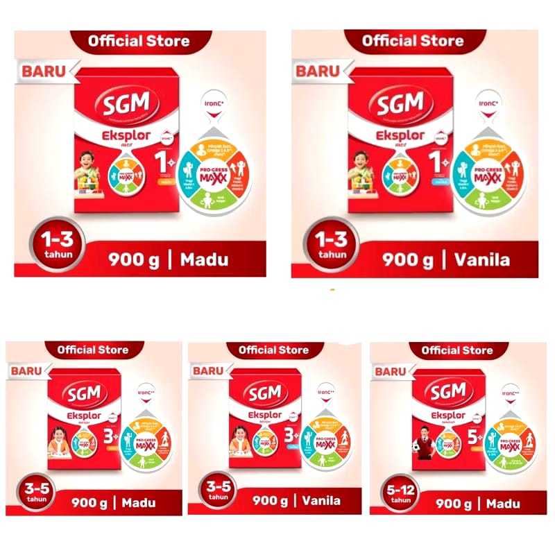 INSTAN COD SGM 1+ Vanila 900gr SGM 1+ Madu 900gr SGM 3+ Vanila 900gr SGM 3+ Madu 900gr