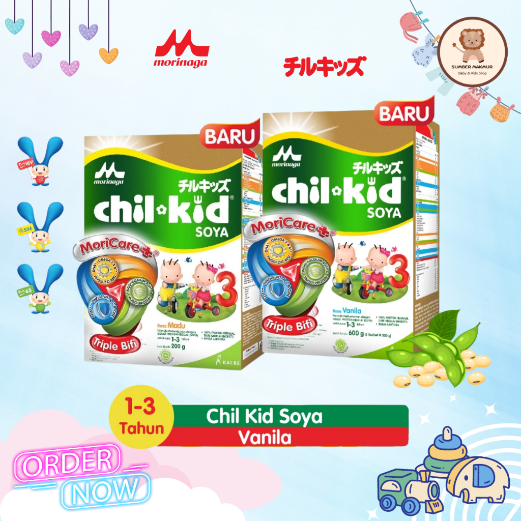 Chil Kid 3 Soya Madu / Vanila Susu Pertumbuhan Anak Usia 1-3 Tahun dengan Isolat Protein Kedelai
