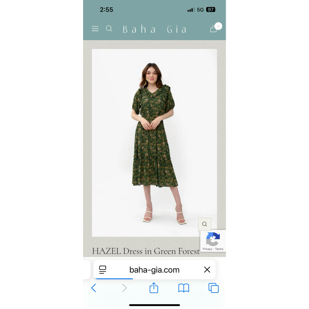 baha gia hazel green dress
