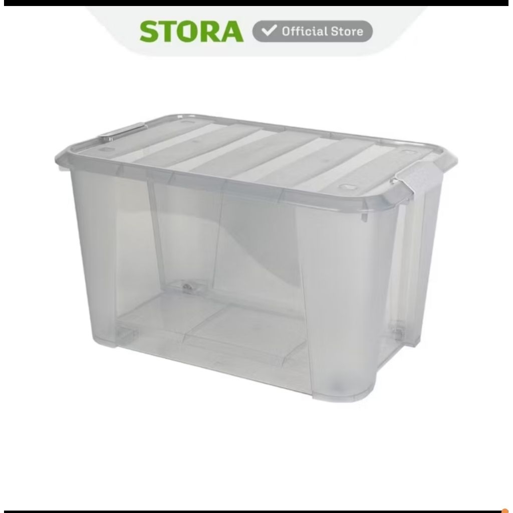 STORA KOTAK PENYIMPANAN SERBAGUNA. CONTAINER PENYIMPANAN BARANG BENING TRANSPARAN. CONTAINER BENING 