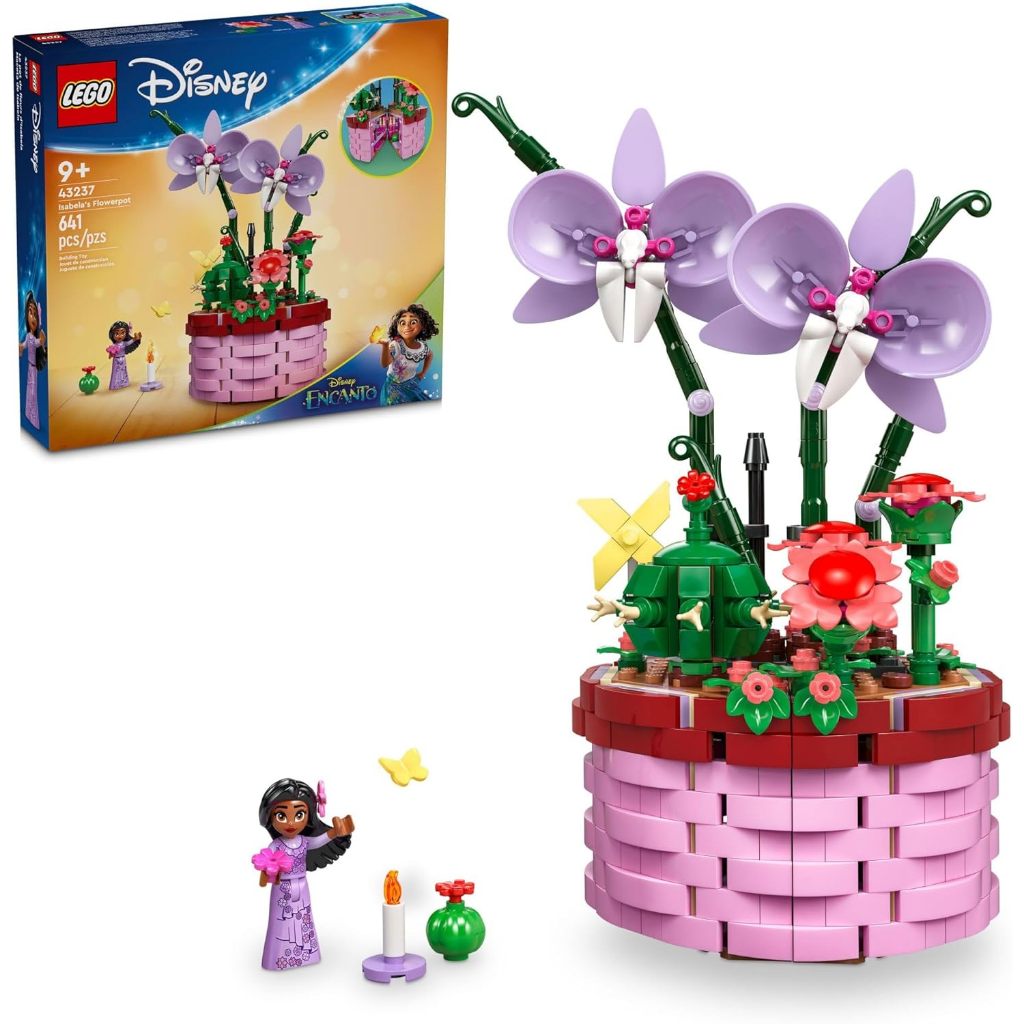 LEGO Disney Encanto Isabela’s Flowerpot, Buildable Orchid Flower Toy for Kids