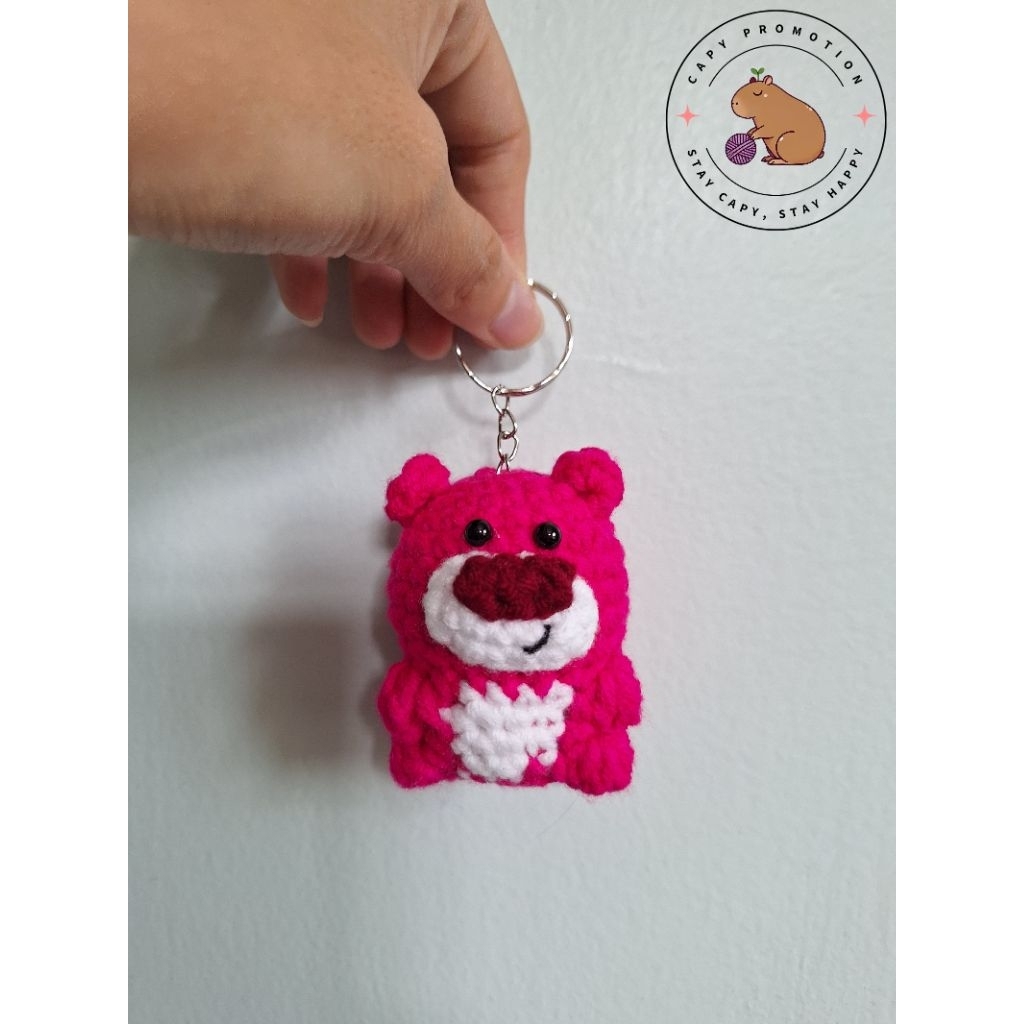 Crochet Lotso / Amigurumi Lotso Mini Keychain