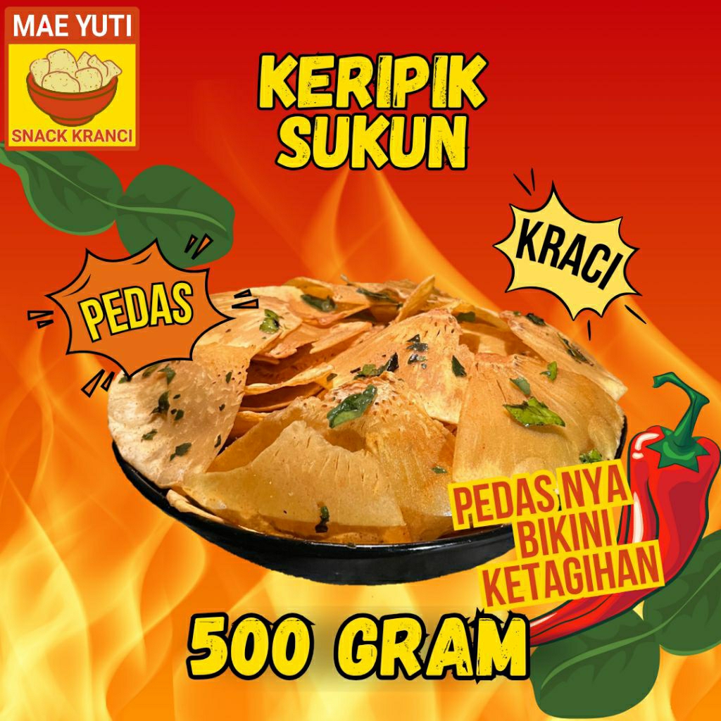 Keripik Pedas Sukun 500gram - Tanpa pengawet & Msg