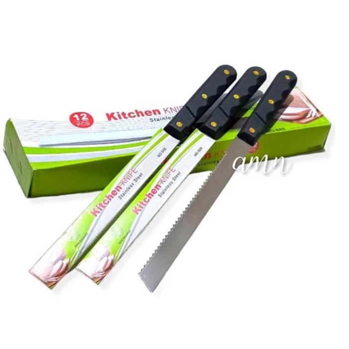 Pisau roti panjang stainless 2 sisi / pisau roti bakar / pisau roti stainless 2 mata