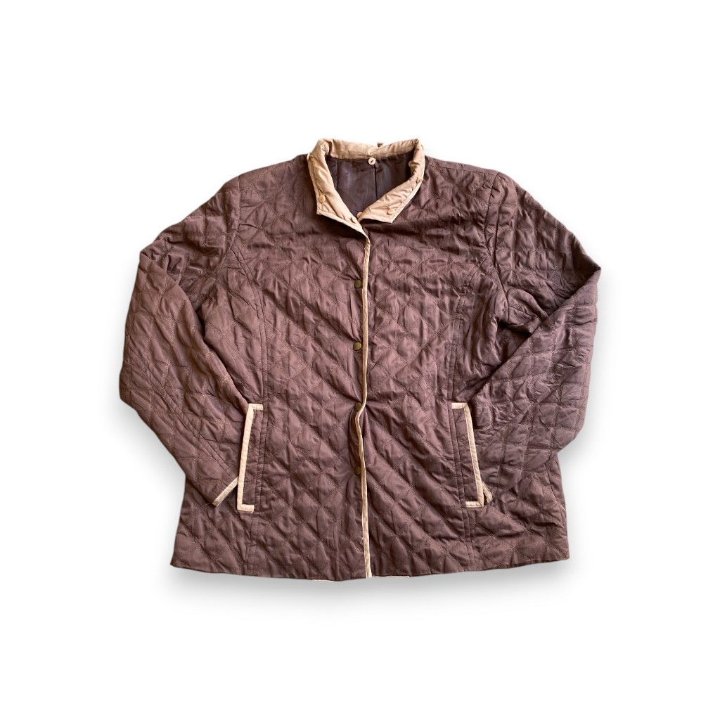 Jaket Unbrand Parka Quilted Puffer Barn Brown Jacket