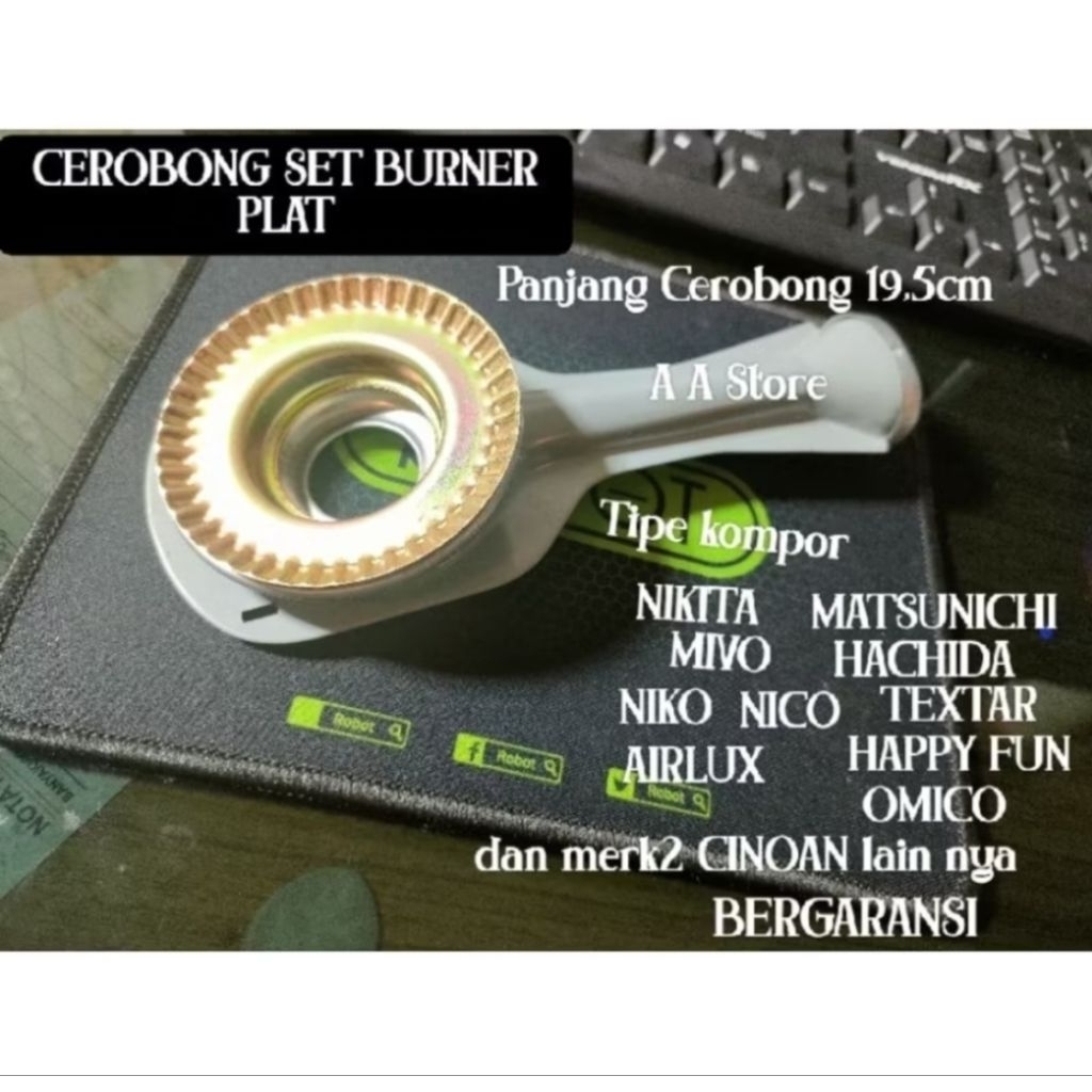 cerobong burner / corong + burner kompor gas