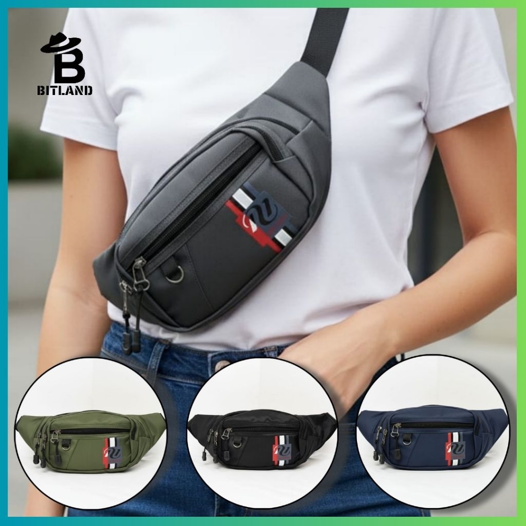 MORTEGA Tas Pria Wanita Sling Bag / Tas Selempang Bahan Nylon-839