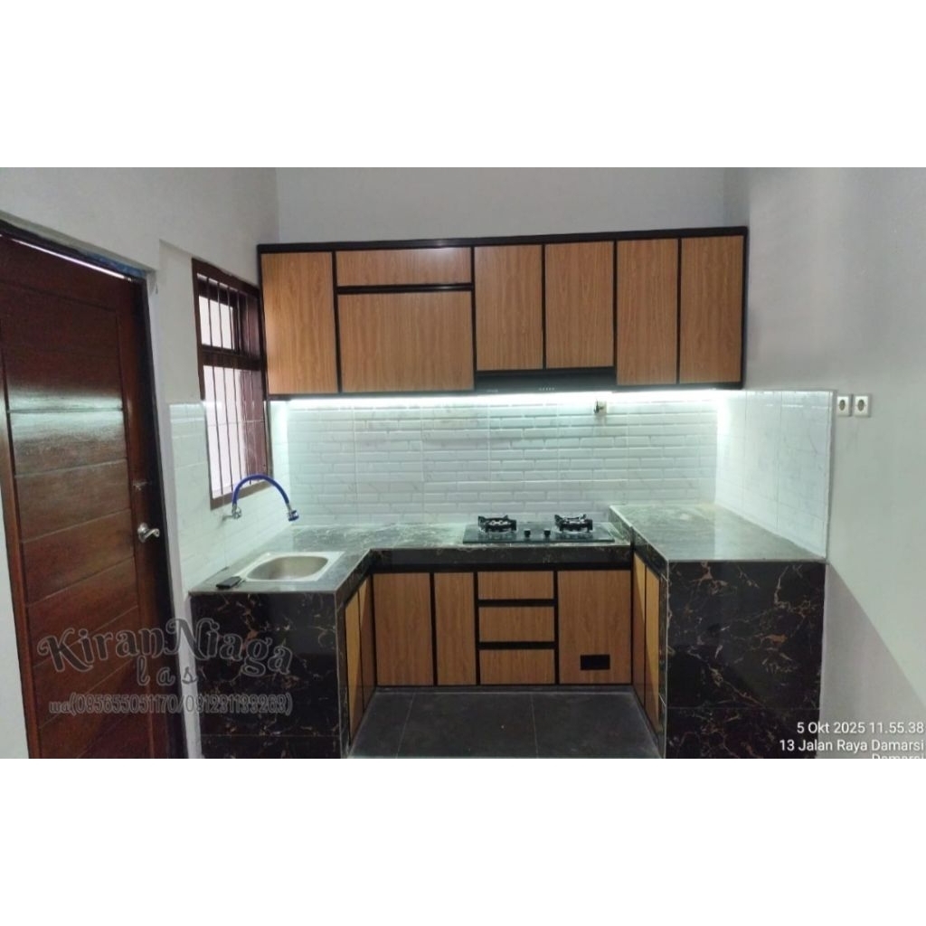 kitchen set aluminium finishing acp
