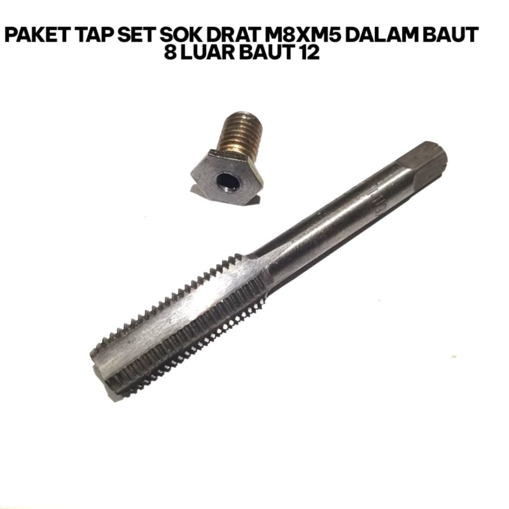 Tap set sok drat m8xm5 dalam baut 8 luar baut 12
