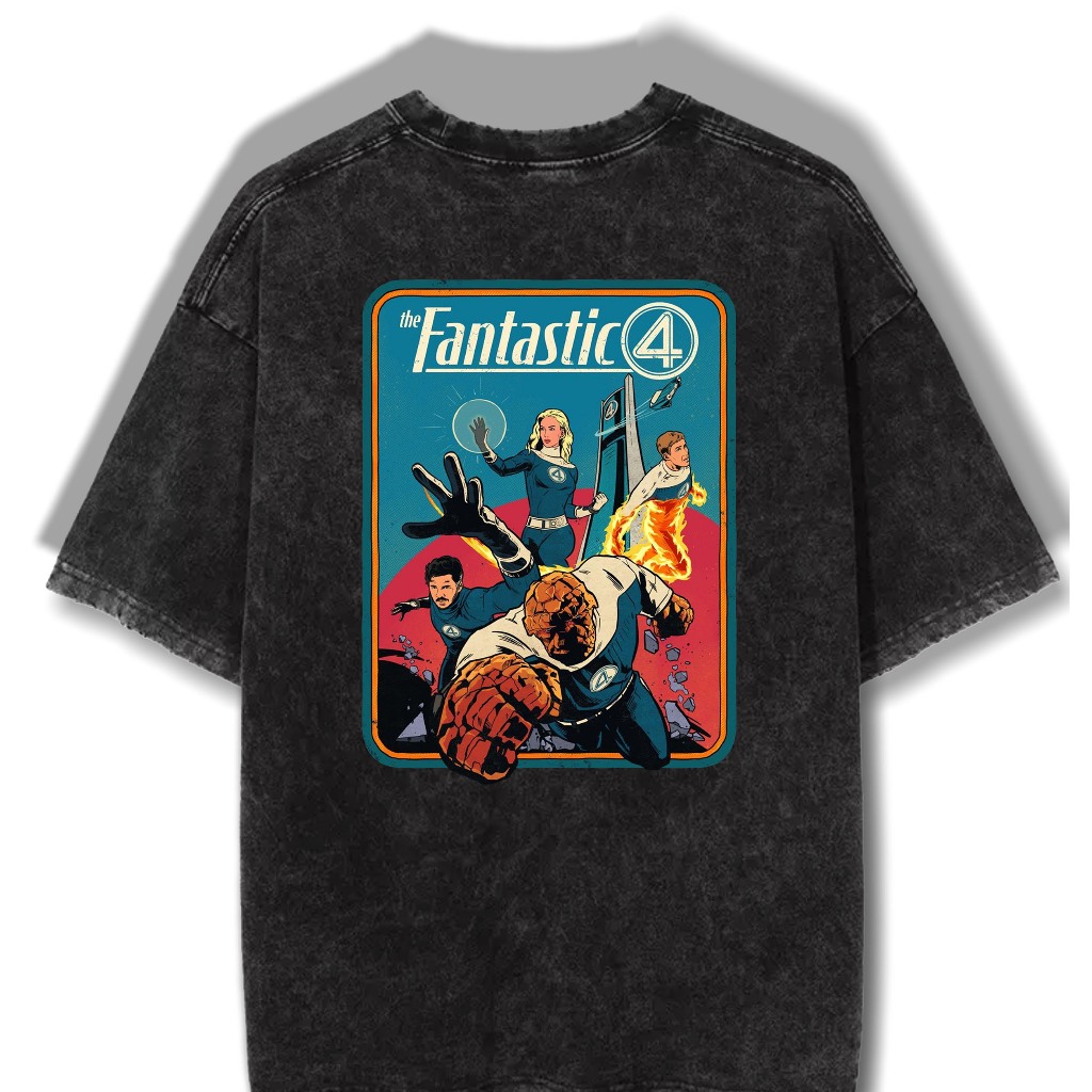 Kaos Oversize Wash Fantastic4 Hero