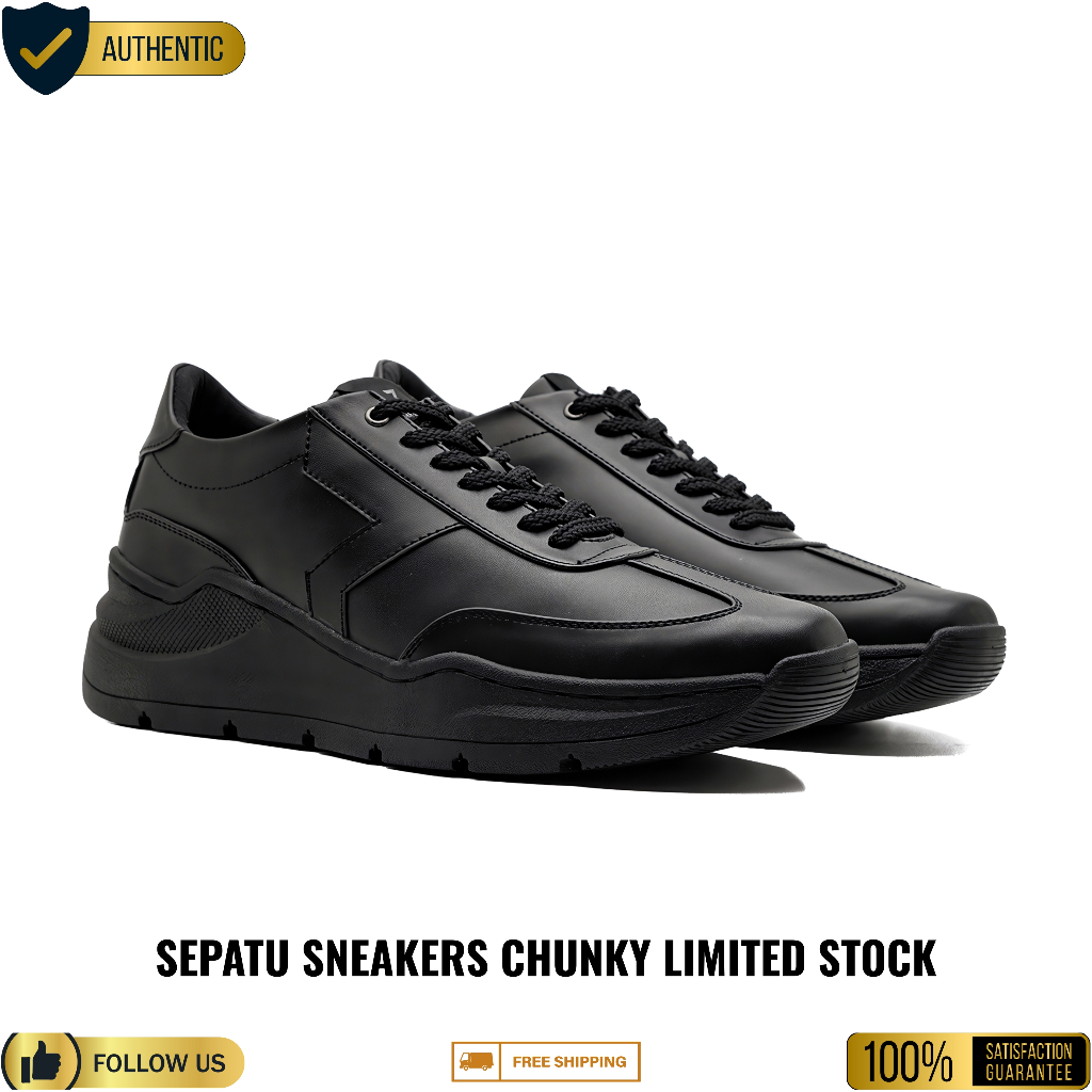 REYL MAN x uawindonesia - Sepatu Sneakers Hi Pria Hitam Sporty | REYL MAN EMOTION FULL BLACK