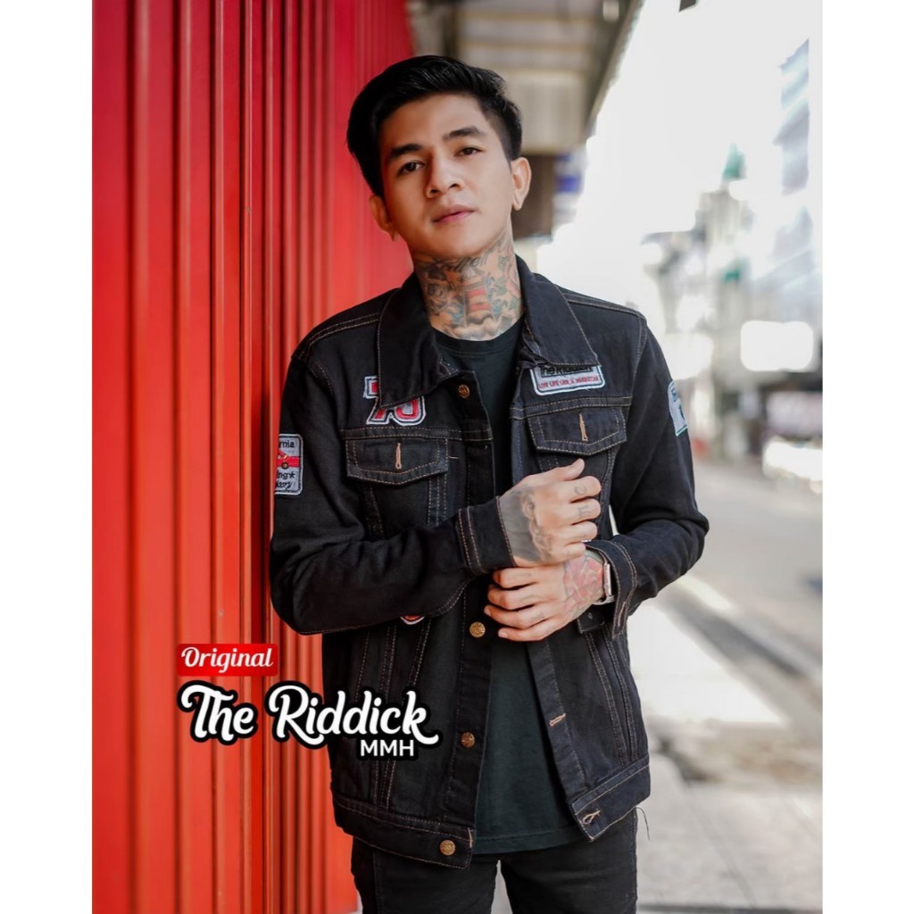 FIRLYCOLLECTION - Jaket Jeans Emblem Bordir THE RIDDICK / Jaket Jeans Denim Pria