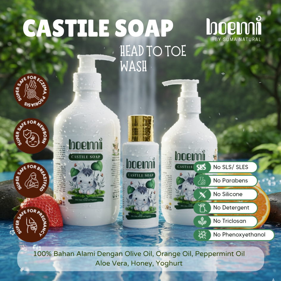 Suma Natural Baby Head To Toe Wash - Castile Soap | Sabun, Shampo, Perawatan Bayi & Anak, Newborn