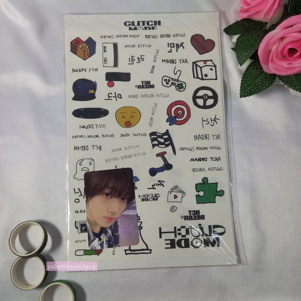 [Freebies 3 PC Official] Merch Sealed NCT Dream Glitch Mode Haechan Tattoo + PC