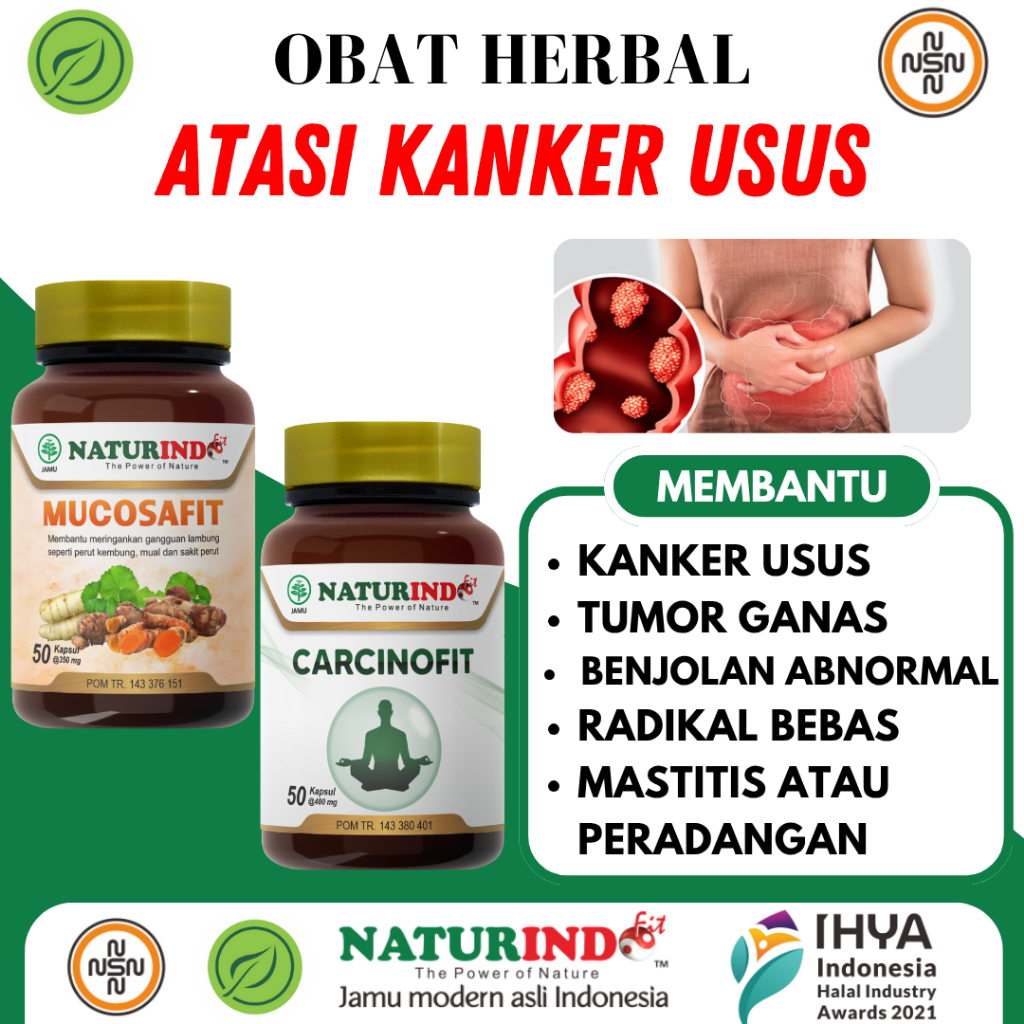 NATURINDO Herbal Kanker Usus Carcinofit Mucosafit Atasi Kanker Usus Tumor Ganas