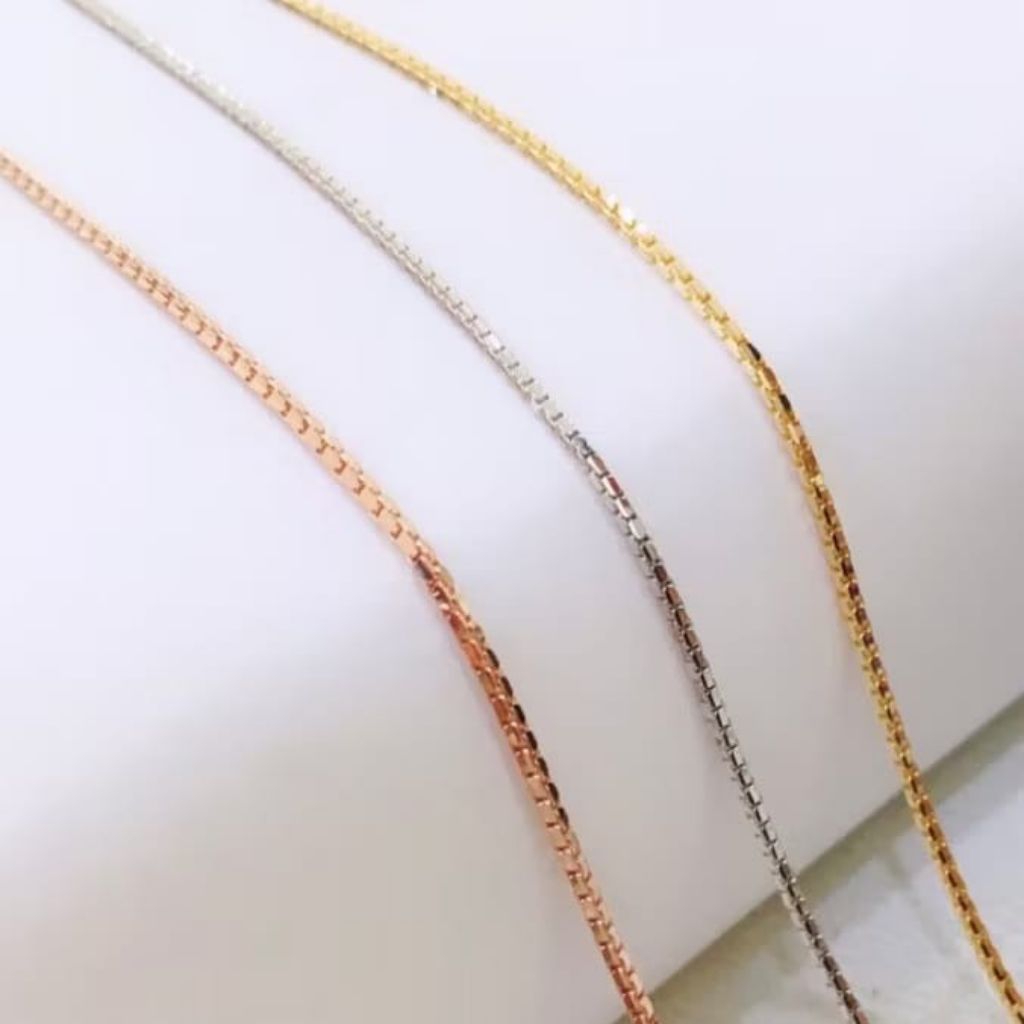 set kalung anak italy santa emas 17k kalung rantai