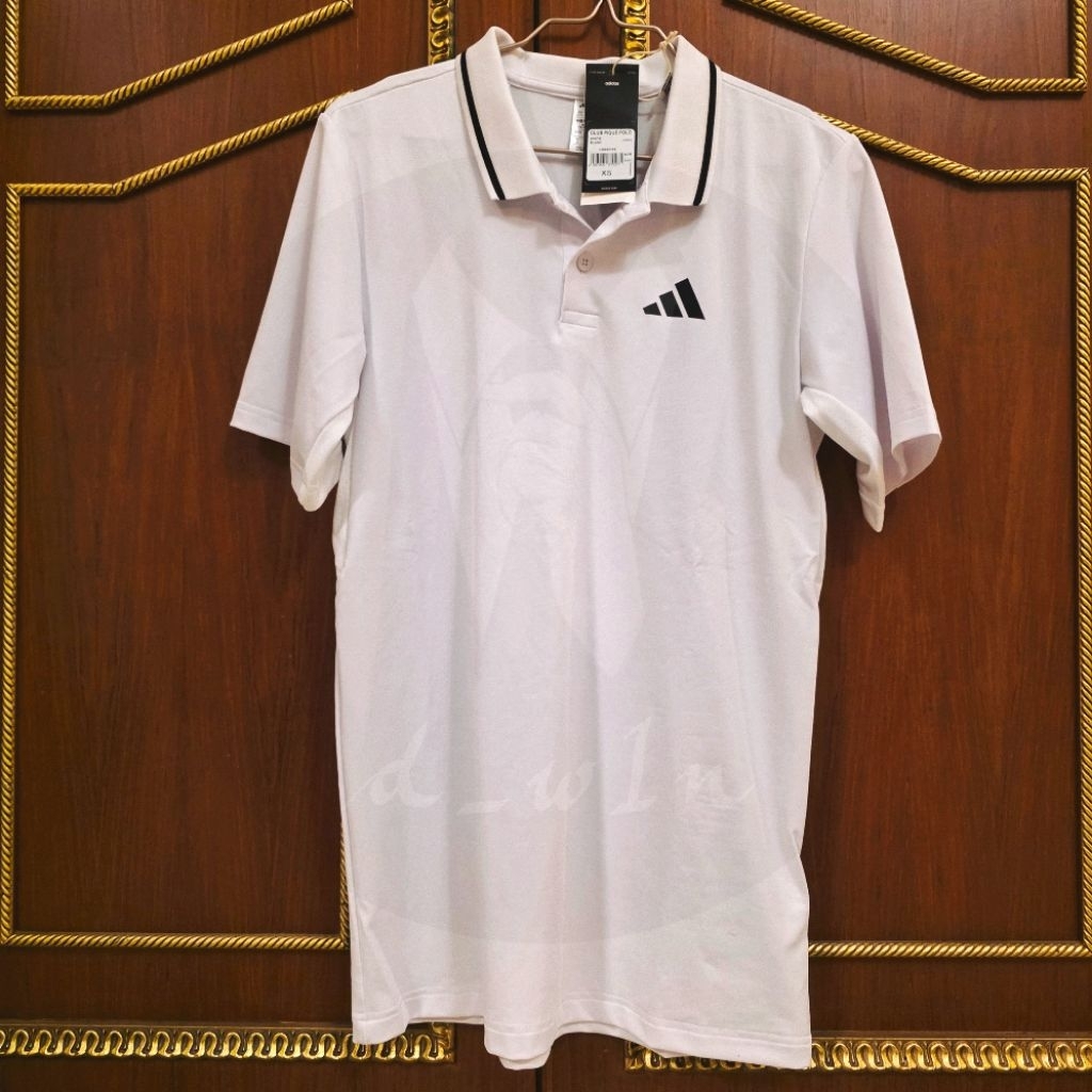 Adidas Tennis Club Climacool Pique Polo Shirt in White (Size XS)