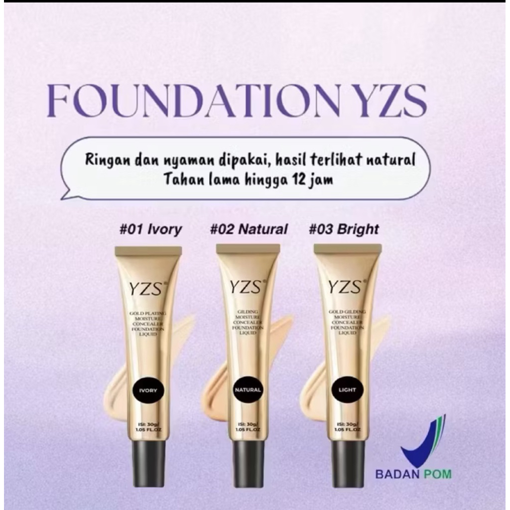 YZS Foundation  cussion Matte Foundation Oil Control BB Cream Makeup Glowing Tahan Lama dan waterpro