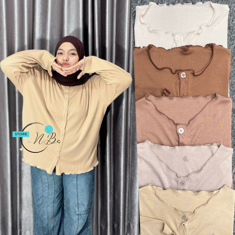 Cardigan Wanita Jumbo Bigsize Lengan Panjang Ld 130 - 150 Premium