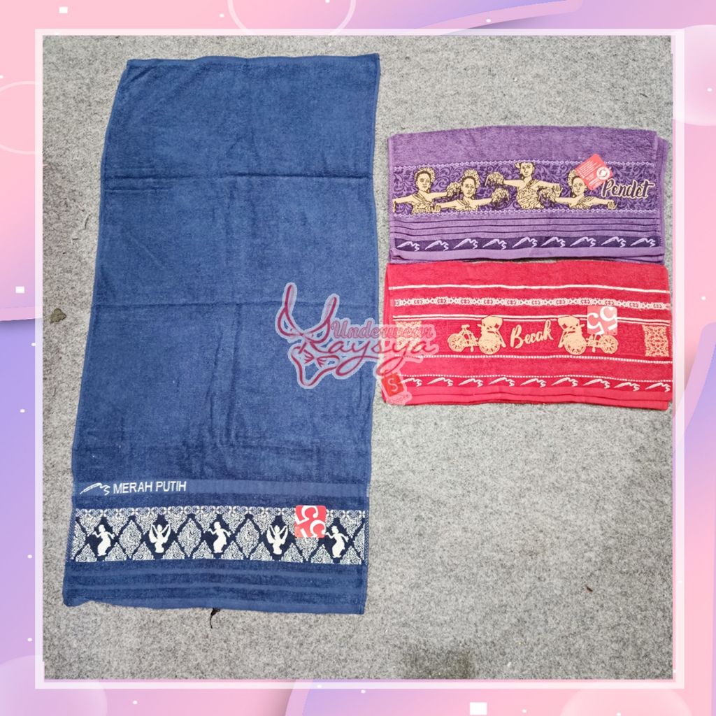 Handuk 55 Bordir by Merah Putih Ukuran Tanggung 50x100