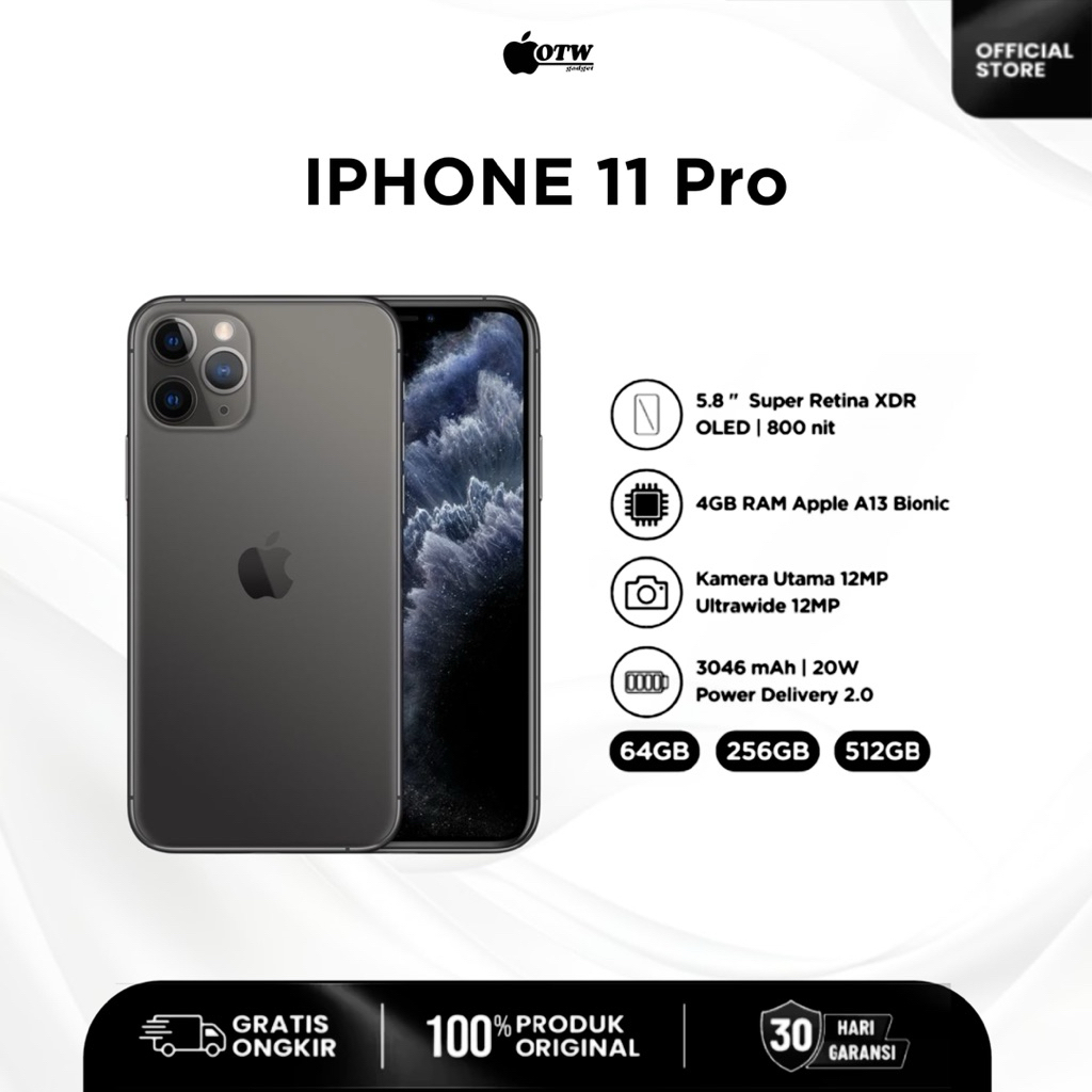 IPhone 11 Pro | 64GB | 256GB | Second Like New Bergaransi