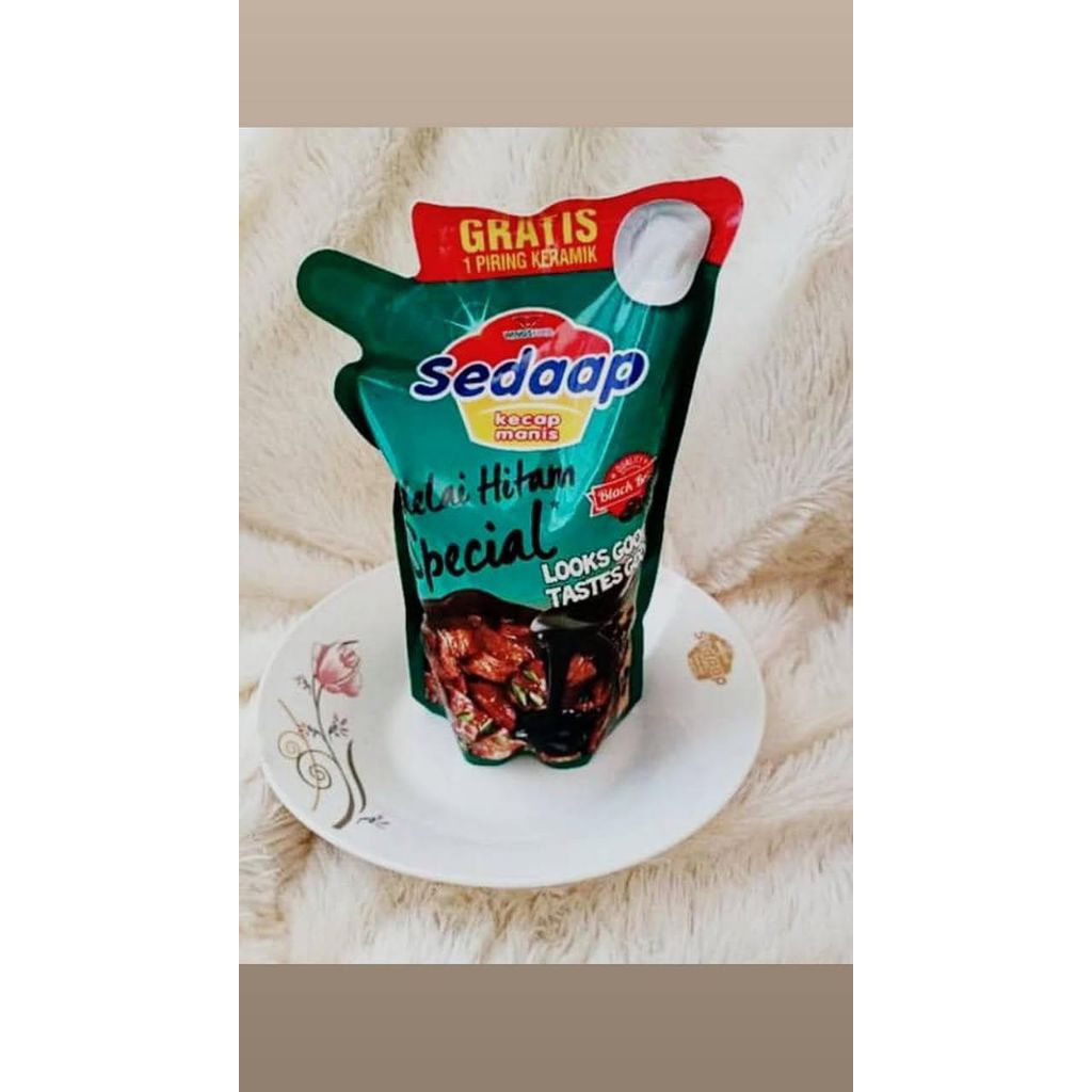 kecap sedap 725ml free piring keramik putih