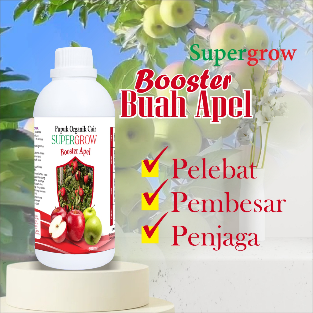 Pupuk Booster Apel 500ml Perangsang Buah Melebatkan Menyuburkan bibit apel malang, apel merah apel m