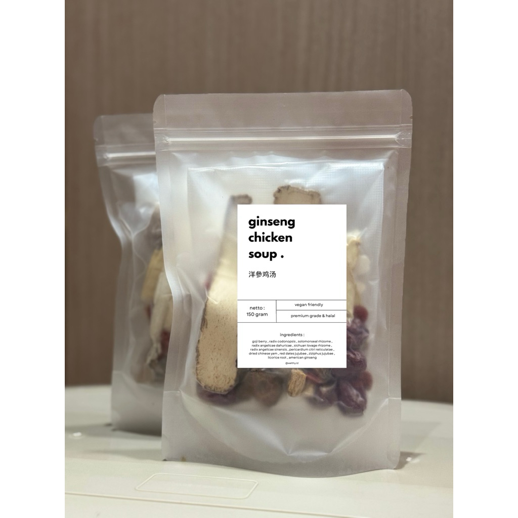 GINSENG CHICKEN SOUP / TIM KE / OBAT MASAK AYAM / CIAK PO / BUMBU AK BIHUN / SOUP AYAM / BIHUN BEBEK