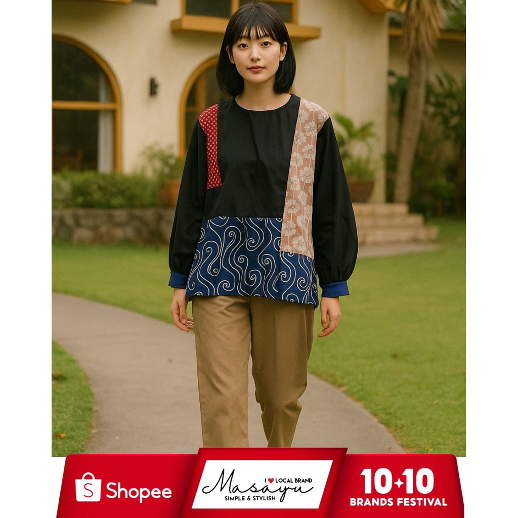 Masayu Batik - Blouse Batik Wanita Atasan Maya