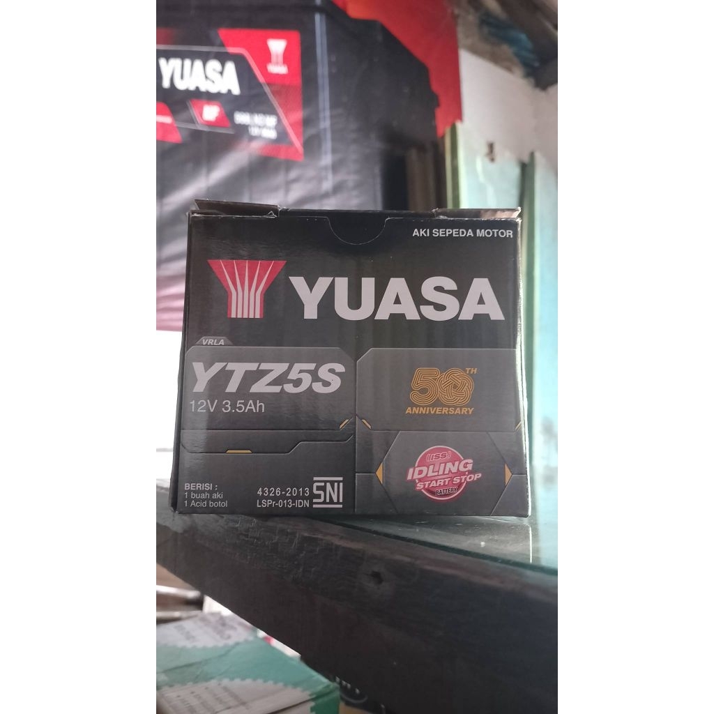 aki motor yuasa YTZ5S 3.5 amper 12 volt