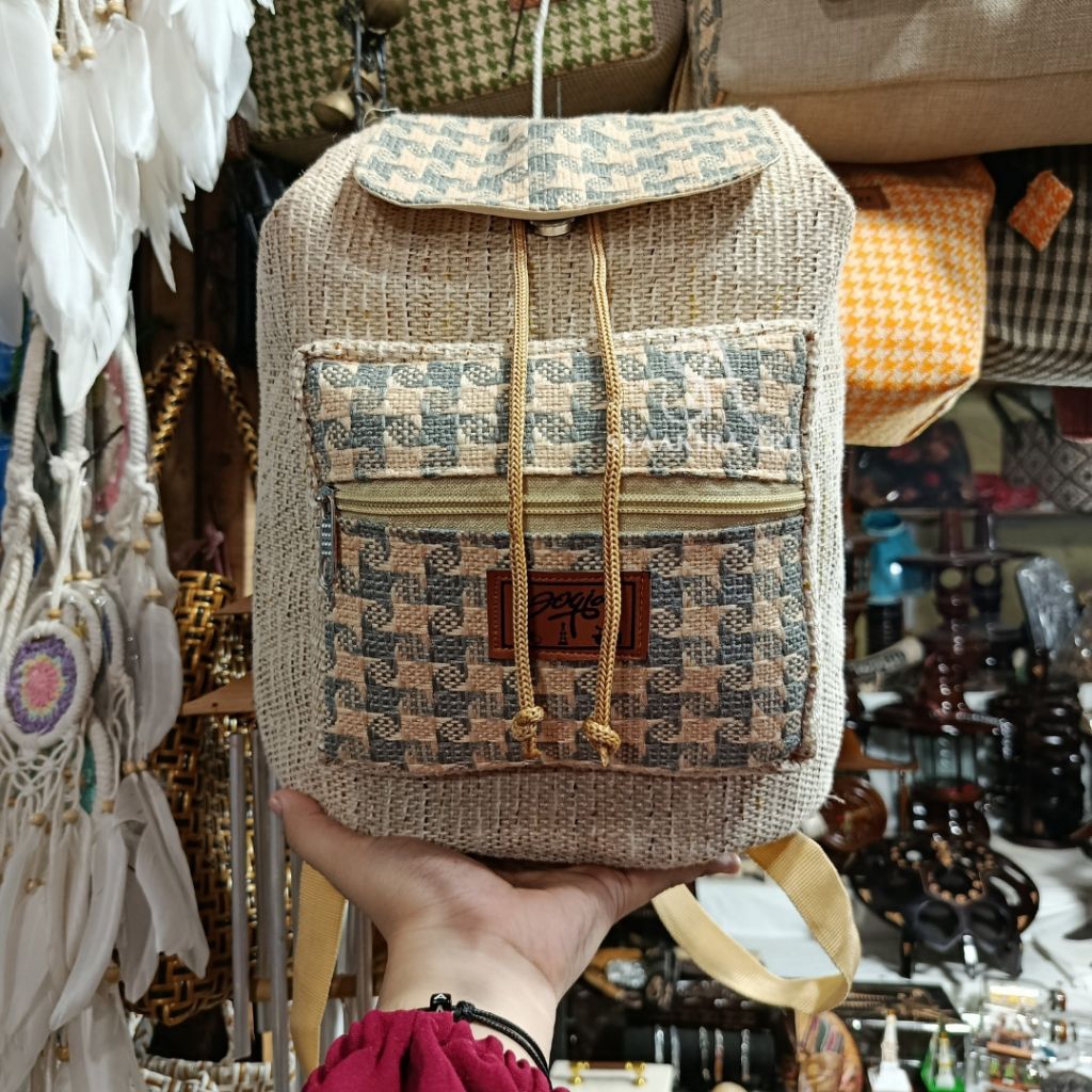 TERMURAH syaakira.art Tas Gendong Ransel serut kombinasi mix otis SOUVENIR OLEH-OLEH KHAS JOGJA