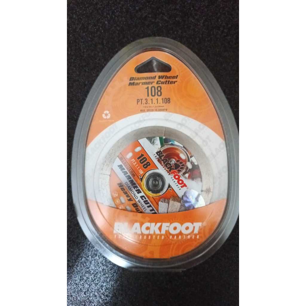 Mata potong marmer 4" BLACKFOOT/pisau potong granit marmer turbo BLACKFOOT