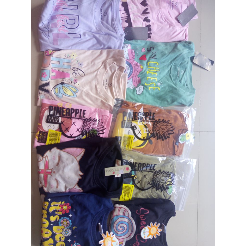 kaos nevada anak perempuan