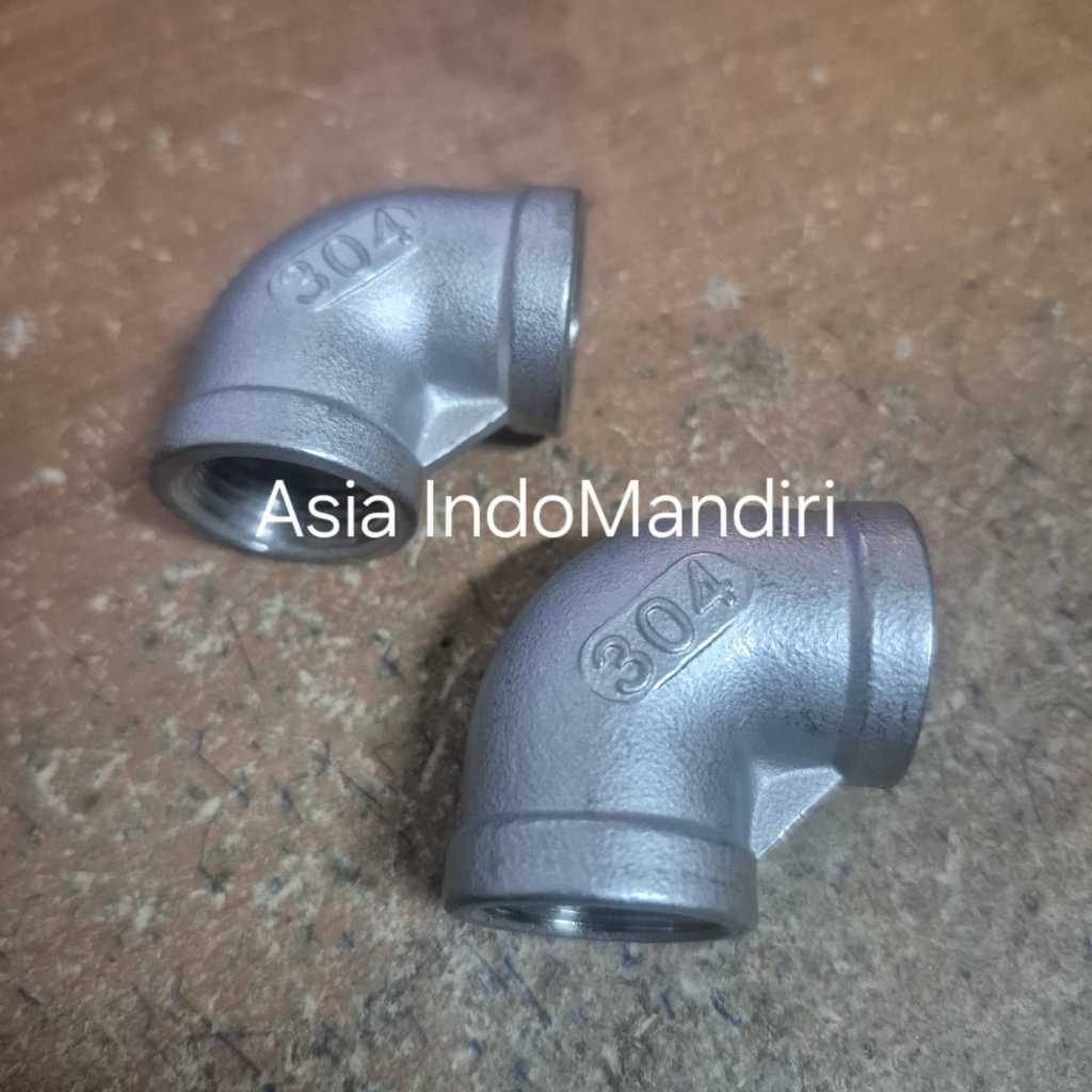 Elbow / knee stainless 2,5" inch drat 90 Derajat Elbow 2 1/2" SS304