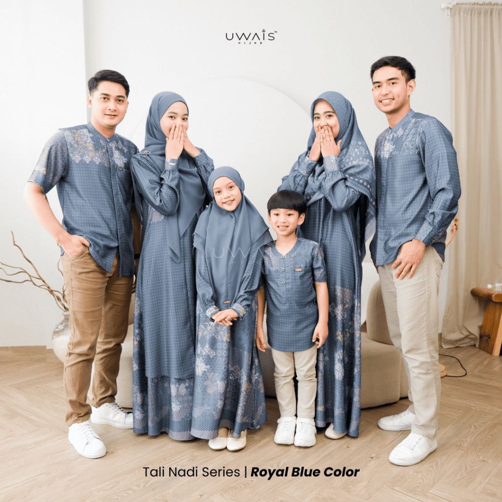 UWAIS HIJAB Tali Nadi Series // Royal Blue // Family Series 1 // Sarimbit 2026
