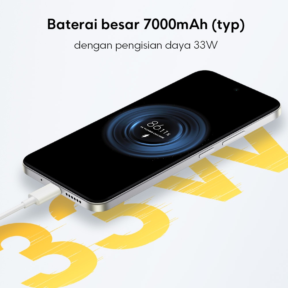 POCO M7 (8GB/256GB) Baterai besar 7000mAh dengan pengisian daya 33W | Layar imersif 6.9" 144Hz | Ekspansi RAM hingga 16GB + UFS 2.2 256GB | 50MP kamera ganda AI [Official Store] - Gambar 2