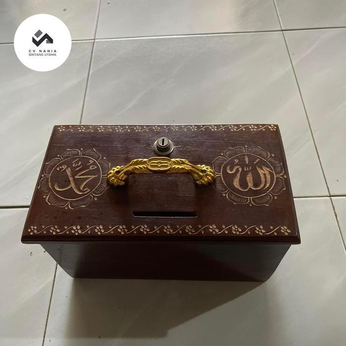 Kotak amal kayu jati kotak amal ukiran