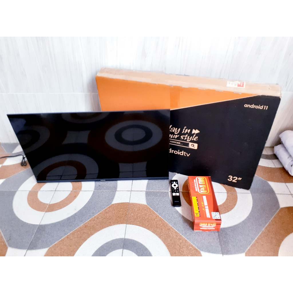 TV LED ANDROID COOCAA 32 IN DIGITAL YOUTUBE MULUS