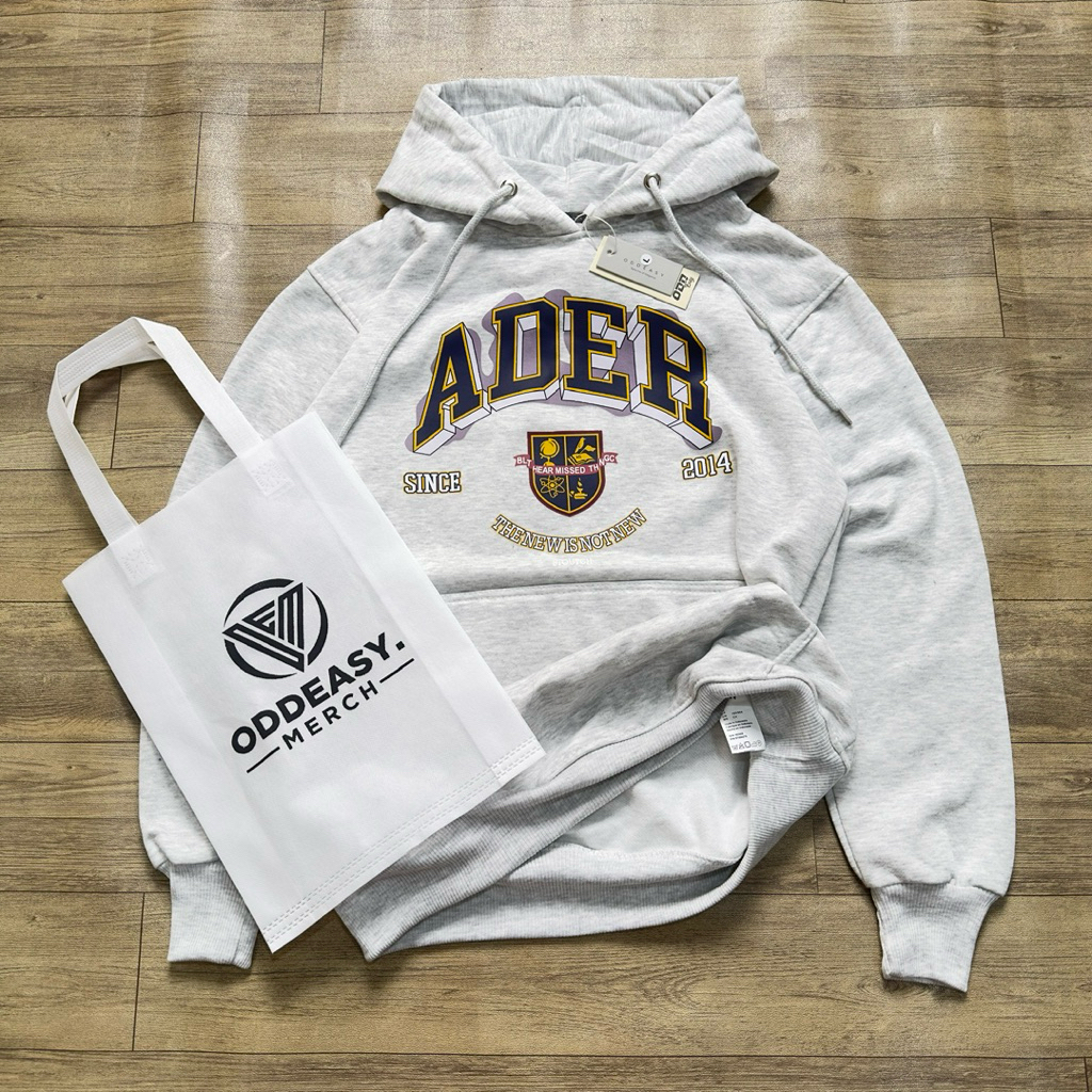 Hoodie Jaket ADER Stoutch free bag Fleece Lembut Nyaman Sablon Sweater Tebal Pria Wanita Distro mist