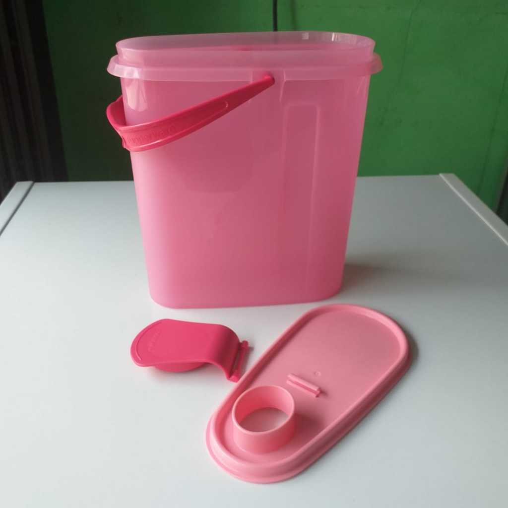 Jual Ceret/Teko Tupperware Beverage Buddy 1.9L Original Pink Pitcher Jug dengan Gagang dan Tutup Bar