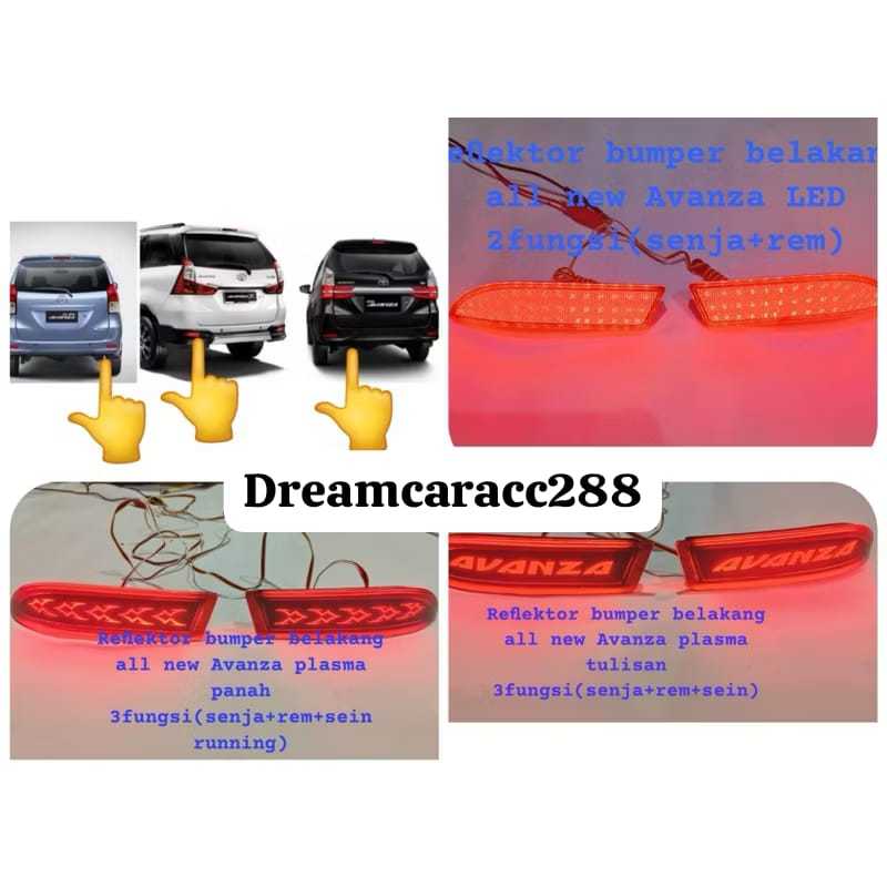 Lampu Reflector Bumper belakang/Lampu Mata kucing bumper bawah All New Avanza 2012-2024